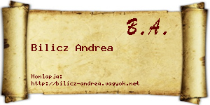 Bilicz Andrea névjegykártya